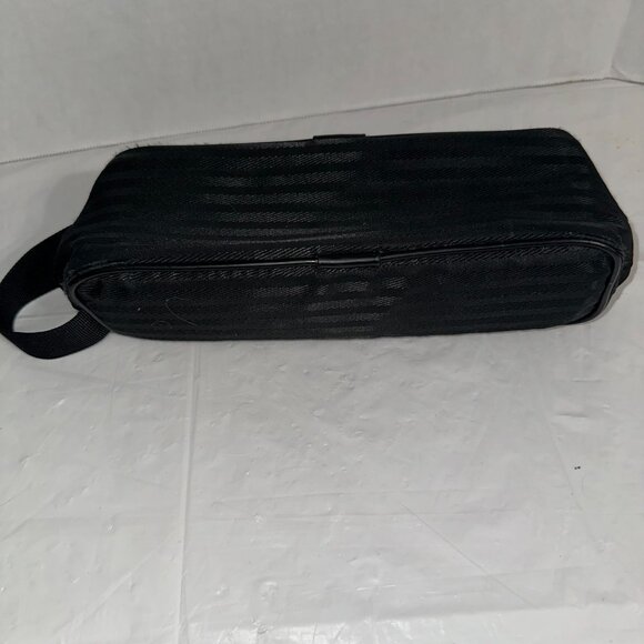 Tumi Black Nylon Travel Toiletry Bag With Zipper Closure & Handle Strap - Picture 3 of 4